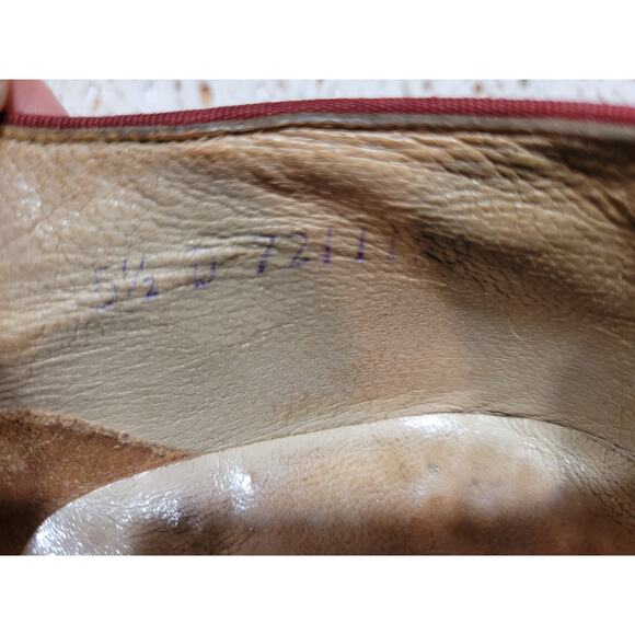 Vintage 1950's Men's Red Genuine Leather Goodyear Oxford Shoes Size 5.5 - Picture 11 of 11